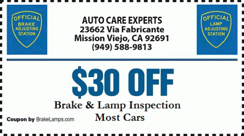 Brake and Lamp coupon mission Viejo CA