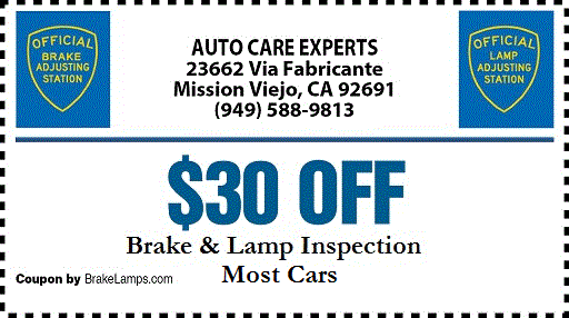 Brake and Lamp coupon mission Viejo CA